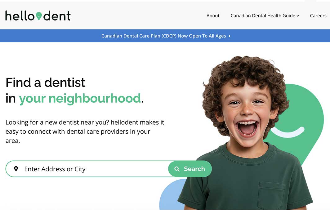 La page d’accueil d’Allodent.